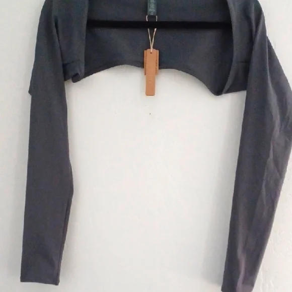 NWT SKIMS Gray Long Sleeve Bolero Shrug - Picture 3 of 7